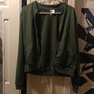 green bomber jacket